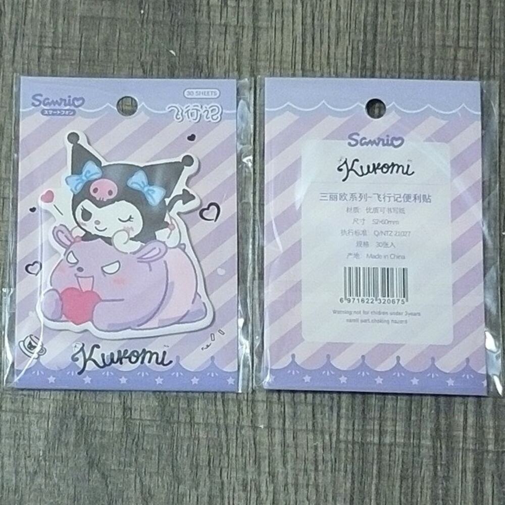 #7142 - kuromi Licensed Sticky Notes 30ct -